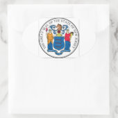 New Jersey State Seal Ovale Sticker (Tas)