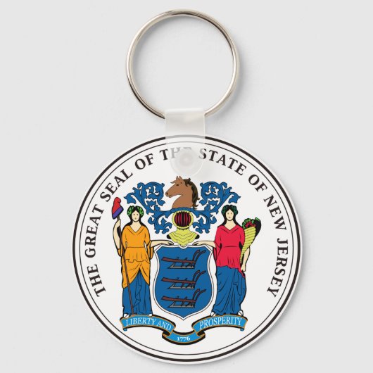 New Jersey State Seal Sleutelhanger (Voorkant)