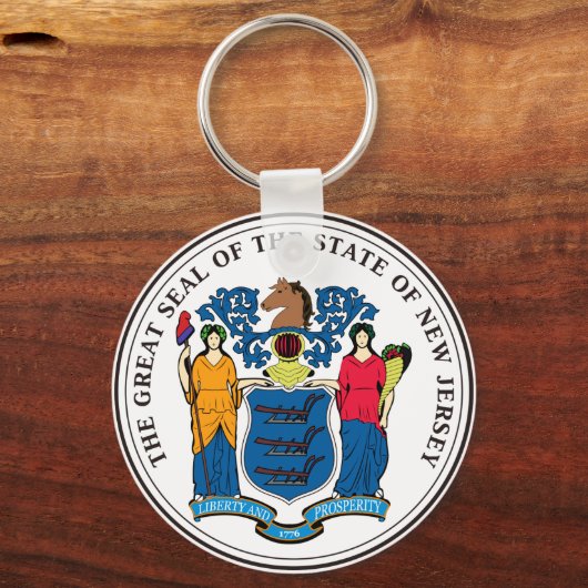 New Jersey State Seal Sleutelhanger (Voorkant)