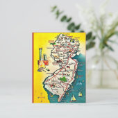 New Jersey State Vintage Postcard Briefkaart (Staand voorkant)
