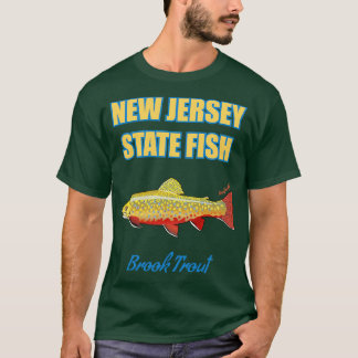 New Jersey State Zoetwater Fish Brook Forel T-shirt