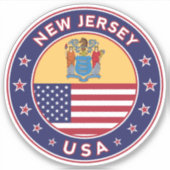 New Jersey Sticker (Voorkant)