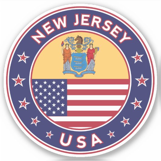 New Jersey Sticker (Voorkant)