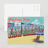 New Jersey strand kust Briefkaart (Voorkant / Achterkant)