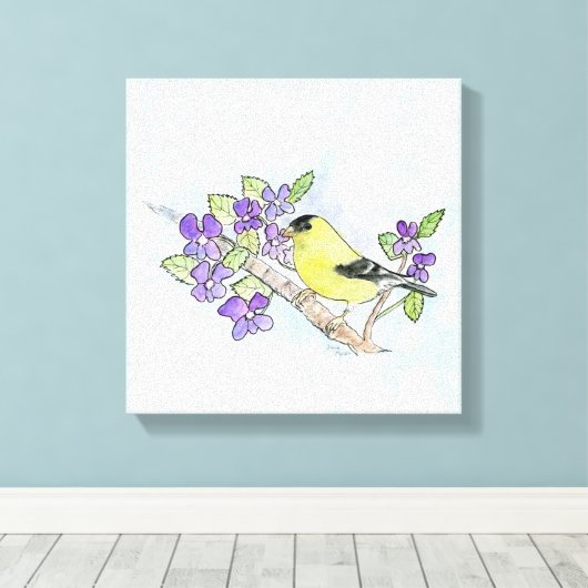 New Jersey Stretched Canvas print (Insitu (Houten vloer))