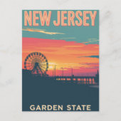 New Jersey Sunset Boardwalk Briefkaart (Voorkant)