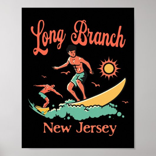 New Jersey-surf Long Branch Nj-surfstrand Vac Poster (Voorkant)