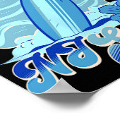 New Jersey Surfer Ocean City Nj Surfing Beach Sand Poster (Hoek)