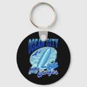New Jersey Surfer Ocean City Nj Surfing Beach Sand Sleutelhanger (Voorkant)