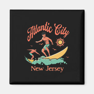 New Jersey-surfster Atlantic City Nj-surfstrand V Magneet
