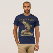 New Jersey Territory Fish, de forel van de beek T-shirt (Voorkant volledig)