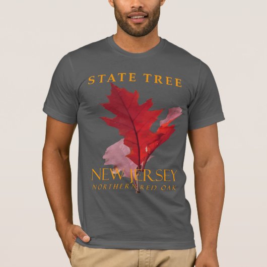 New Jersey Territory Tree, de noordelijke rode eik T-shirt (Voorkant)
