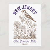 New Jersey The Garden State Est. 1787 Bird Briefkaart (Voorkant)