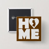 New Jersey Thuis Hart Staat Knop Badge Speld Vierkante Button 5,1 Cm (Voorkant /achterkant)