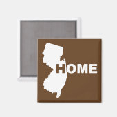 New Jersey Thuis Verre Van Staat Koelkastmagneet Magneet (Voorkant / Achterkant)