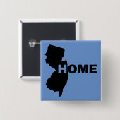 New Jersey Thuis Weg Van State Knop Badge Speld Vierkante Button 5,1 Cm (Voorkant /achterkant)