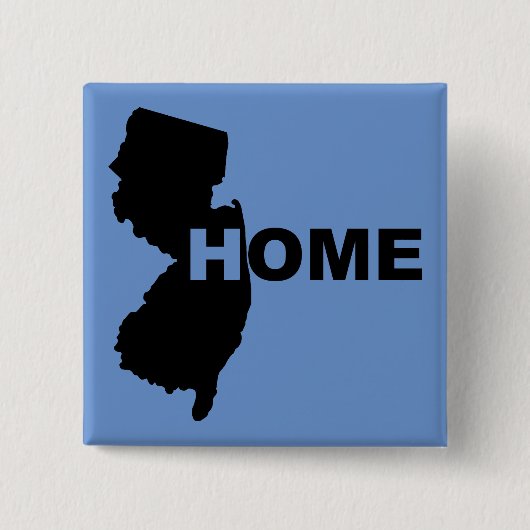 New Jersey Thuis Weg Van State Knop Badge Speld Vierkante Button 5,1 Cm (Voorkant)