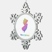 New Jersey Tin Sneeuwvlok Ornament (Rechts)