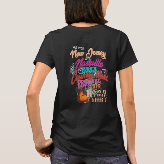 New Jersey tot Nashville CMA Fest Road Trip Shirt (Achterkant)