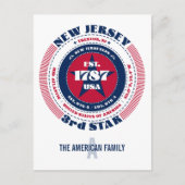 New Jersey, Trenton NJ, Patriottisch Monogram Briefkaart (Voorkant)