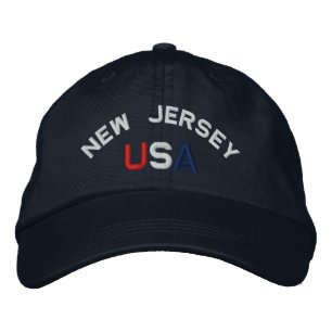 New Jersey USA geborduurd Navy Blue Pet