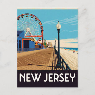 New Jersey USA Kustplaatsen En Noordoostelijke Rei Briefkaart