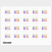New Jersey USA. Ronde Sticker (Vel)