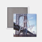 New Jersey USA staat souvenir koelkast magneet (Voorkant / Achterkant)