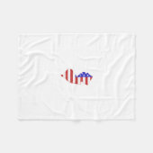 New Jersey USA vlag silhouette state map Fleece Deken (Voorkant (Horizontaal))
