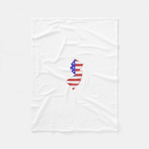New Jersey USA vlag silhouette state map Fleece Deken