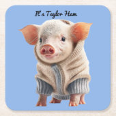 New Jersey Varken Drink Onderzetter (Voorkant)