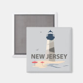 New Jersey, Verenigde Staten Magneet (Voorkant / Achterkant)