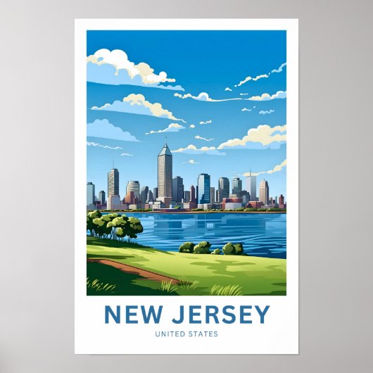 New Jersey Verenigde Staten Reizen Poster (Voorkant)