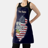 New Jersey Verenigde Staten Retro Kaart USA Souven Schort (Insitu)