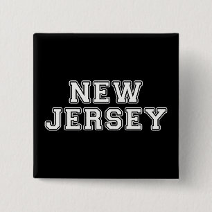 New Jersey Vierkante Button 5,1 Cm