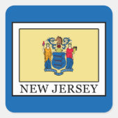 New Jersey Vierkante Sticker (Voorkant)