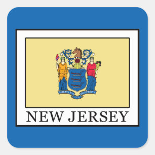 New Jersey Vierkante Sticker