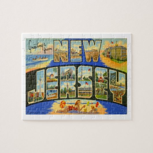 New Jersey Vintage Travel Legpuzzel (Horizontaal)