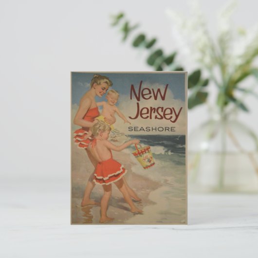 New Jersey Vintage Travel Poster Briefkaart (Staand voorkant)