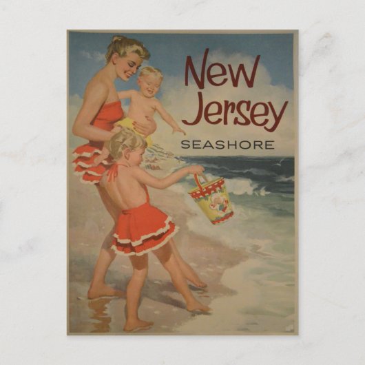 New Jersey Vintage Travel Poster Briefkaart (Voorkant)