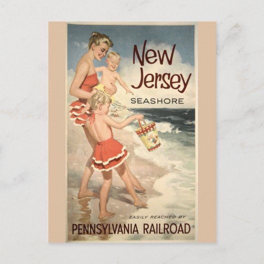 New Jersey Vintage Travel Poster Briefkaart (Voorkant)