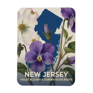 New Jersey Violet Staatsbloem Botanische Scene Magneet