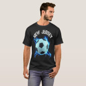 New Jersey Voetbal Retro T-shirt (Voorkant volledig)
