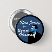 New Jersey voor Barack Obama Ronde Button 5,7 Cm (Voorkant /achterkant)