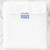 New Jersey voor Biden Harris Ronde Sticker (Tas)