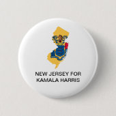 NEW JERSEY voor Kamala Harris 2020 Button (Voorkant)