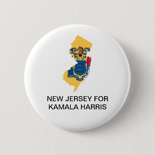 NEW JERSEY voor Kamala Harris 2020 Button (Voorkant)
