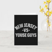 New Jersey Vs Youse Guys Funny Jersey Slang Boys G Kaart (Gele Bloem)
