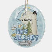 New Jersey Vuurtoren Keramisch Ornament (Links)