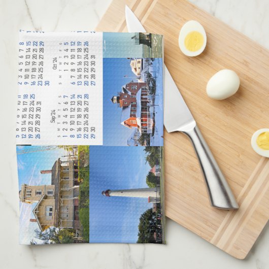 New Jersey Vuurtorens Theedoek (Quarter Fold)